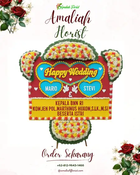 Papan Bunga Pernikahan Gistang